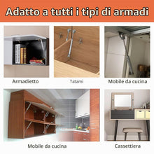 Carica l'immagine nel visualizzatore di Gallery, 4 Molle A Gas 150 N Per Mobili Pistoni Per Ante Cucina, Supporti Per Armadi