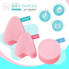 Carica l'immagine nel visualizzatore di Gallery, JOYDIVISION Soft-Tampons normal | 10 pezzi | tamponi senza filo per sport, nuoto e spa | spugnette mestruali ultra soft 