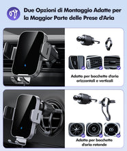 Carica l'immagine nel visualizzatore di Gallery, ISEYOU Caricatore Wireless Auto, 15W Supporto Telefono Auto Ricarica Wireless Rapida Bloccaggio Automatico, 360°Rotazion