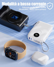 Carica l'immagine nel visualizzatore di Gallery, 20000 mAh Power Bank con Cavi Integrati: Batteria Esterna a ricarica rapida da 22.5W per telefono cellulare, Pacco Batte