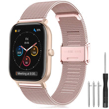 Carica l'immagine nel visualizzatore di Gallery, Cinturino per Amazfit GTS, 20mm Cinturino in Acciaio Inossidabile in Metallo Cinturino per Amazfit GTR 42mm/Amazfit GTS/