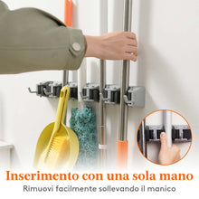 Carica l'immagine nel visualizzatore di Gallery, Lifewit Porta Scope Parete, 5 slot 6 Ganci, Confezione da 1, Nero