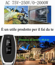 Carica l'immagine nel visualizzatore di Gallery, DieseRC Interruttore luce telecomando senza fili 433Mhz AC 220V 230V 30A ricevitore relè e 2 trasmettitori Radiocomando 