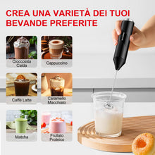 Carica l'immagine nel visualizzatore di Gallery, Bonsenkitchen Montalatte Elettrico, Frullino con Frusta in Acciaio INOX