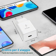 Carica l'immagine nel visualizzatore di Gallery, Caricabatterie Veloce per Samsung 15W Caricatore, USB C Spina Alimentatore PD per Samsung Galaxy S23 S22 S21 S20 Ultra 5