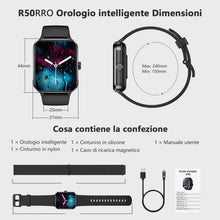 Carica l'immagine nel visualizzatore di Gallery, Blackview Smartwatch Uomo Donna, Effettua e Rispondi alle Chiamate,1,85'' Orologio Intelligente Fitness,Cardiofrequenzim