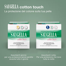 Carica l'immagine nel visualizzatore di Gallery, Saugella Assorbenti Cotton Touch Notte con Ali, 36 Pezzi