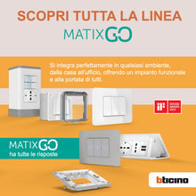 Carica l'immagine nel visualizzatore di Gallery, BTICINO MatixGO Comando illuminazione Ottimizzato per luce led 1 modulo Bianco SJW4005F Pulsante basculante 1P NO 10A, 2