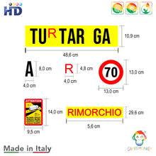 Carica l'immagine nel visualizzatore di Gallery, GamesMonkey® - Confezione Premium Lettere e Numeri Adesivi per Targa Ripetitrice Rimorchi e Carrelli Appendice - Resiste