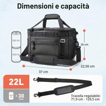 Carica l'immagine nel visualizzatore di Gallery, TOURIT Borsa termica da picnic, 30 lattine, refrigeratore morbido isolato, grande, pieghevole, borsa termica per il tras