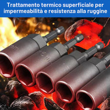 Carica l'immagine nel visualizzatore di Gallery, 14 Pezzi Chiavi a Bussola Dadi per Avvitatore a Percussione 6-19mm Kit
