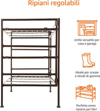 Carica l'immagine nel visualizzatore di Gallery, Amazon Basics 3 Ripiani Scarpiera per 9 paia di scarpe, Marrone, 68 D x 32 W x 47.5 H cm