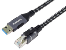 Carica l'immagine nel visualizzatore di Gallery, PremiumCord Cavo Ethernet da USB A RJ45 10/100/1000 mbit/s, Cat 6 FTP, da USB A Maschio A RJ45 maschio, USB 3.2 Gen 1, R