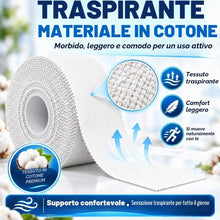 Carica l'immagine nel visualizzatore di Gallery, 8 Rotoli Nastro Sportivo Bianco Nastro Autoadesivo Bendaggi Sportivi Strappabile 3,8cm x 10m