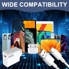 Carica l'immagine nel visualizzatore di Gallery, Caricatore rapido da 90 W per Xiaomi con cavo USB C da 1,5 m Adattatore da 90 W per Xiaomi Redmi Note 14 Pro,15T 15 14 P