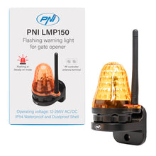 Carica l'immagine nel visualizzatore di Gallery, PNI LMP150 LED Indicatore di Apertura Cancello 12-265V Lampeggiante per Cancello Autoportante IP54