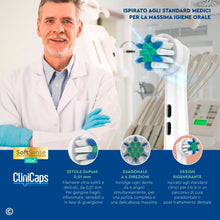 Carica l'immagine nel visualizzatore di Gallery, 8 Testine Morbide Spazzolino Elettrico Ricambio Compatibile con Oral-B per Gengive Sensibili CliniCaps SoftSense Vital C