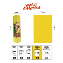 Carica l'immagine nel visualizzatore di Gallery, CSC - Sacchetti Spazzatura 110L con Laccetti, 60 Pz, Sacchi Spazzatura Grandi per Raccolta Differenziata Esterno e Inter