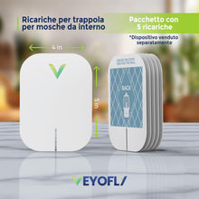 Carica l'immagine nel visualizzatore di Gallery, VEYOFLY Acchiappa Mosche, Ricarica Ufficiale, Trappola Mosche | Conf. da 5