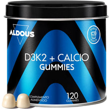 Carica l'immagine nel visualizzatore di Gallery, Vitamina D3 K2 + Calcio - 120 Gummies Vegan Gusto Yogurt - Vitamina D3