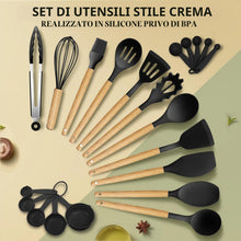 Carica l'immagine nel visualizzatore di Gallery, Utensili da cucina in silicone 22 pezzi, set di utensili da cucina per pentole antiaderenti, al calore e antiaderenti co