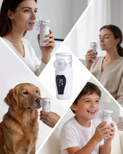 Carica l'immagine nel visualizzatore di Gallery, Aerosol Portatile Silenzioso, Macchina Aerosol Adulti e Bambini, Nebulizzatore Elettrico con Schermo Digitale, Due Modal