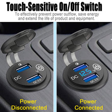 Carica l'immagine nel visualizzatore di Gallery, Quick Charge 3.0 Presa USB Carica per Auto con Interruttore: Qidoe Presa USB da 12 volt Impermeabile Adattatore Accendis