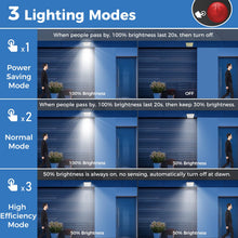 Carica l'immagine nel visualizzatore di Gallery, Peasur Luce Solare Led Esterno, 348LED Faretti Solari con Sensore di Movimento, IP65 Impermeabile Faro con Pannello Sola