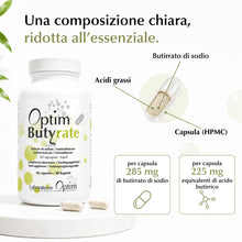 Carica l'immagine nel visualizzatore di Gallery, Optim butirrato di sodio 285 mg, 90 capsule vegane a rilascio ritardato