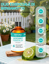 Carica l'immagine nel visualizzatore di Gallery, Olio Essenziale di Bergamotto 100ML Naturale per Capelli, Pelle, Diffusore, Aromaterapia e Fai da Te