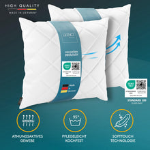 Carica l'immagine nel visualizzatore di Gallery, LILENO HOME Set di 2 imbottiture per cuscino, 60 x 60 cm - Cuscino interno lavabile a 95°C adatto per persone allergiche