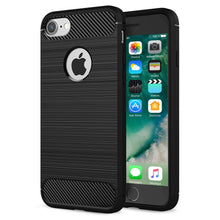 Carica l'immagine nel visualizzatore di Gallery, NEW'C Cover Nero per iPhone 8/7, Fibra di Carbonio TPU Antiurto