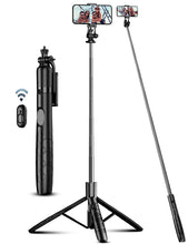 Carica l'immagine nel visualizzatore di Gallery, 180cm Bastone Selfie Treppiede per Telefono, Treppiede Smartphone Selfie Stick Stabile con Telecomando Estensibile Trepp