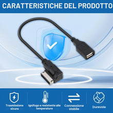 Carica l'immagine nel visualizzatore di Gallery, AMI MDI - Cavo adattatore per Audi A1 A2 A3 A4 A5 A6 S6 A8 S8 R8 Q3 Q5 Q7, AMI MDI cavo di collegamento per sistemi di i