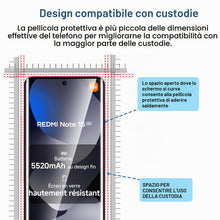 Carica l'immagine nel visualizzatore di Gallery, 2+2 3D Vetro Temperato per Xiaomi Redmi Note 15 4G/5G Pellicola