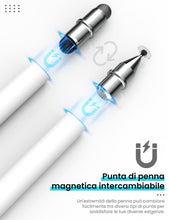 Carica l'immagine nel visualizzatore di Gallery, MEKO Penna Touchscreen Magnetico 3 in 1 Penna per Tablet con Punte in Fibra, Gomma e Disco, compatibile con tablet/telef