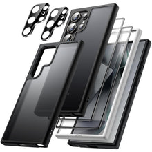 Carica l'immagine nel visualizzatore di Gallery, JETech Cover Opaca 5 in 1 per Samsung Galaxy S24 Ultra, Nero