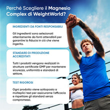 Carica l'immagine nel visualizzatore di Gallery, Magnesio Completo Vegano 490mg, 180 Capsule, Magnesium Complex 4 in 1