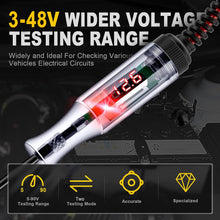 Carica l'immagine nel visualizzatore di Gallery, Greluma 1 pezzo Tester per circuiti automobilistici 3-48 V con voltmetro,luce di prova per display retroilluminato a LED