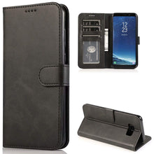 Carica l'immagine nel visualizzatore di Gallery, Custodia Cover per Samsung Galaxy S8 in Pelle,Nero