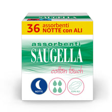 Carica l'immagine nel visualizzatore di Gallery, Saugella Assorbenti Cotton Touch Notte con Ali, 36 Pezzi