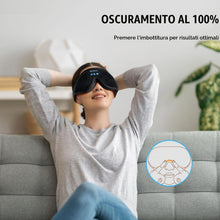 Carica l'immagine nel visualizzatore di Gallery, Mascherina per dormire con cuffie Bluetooth, mascherina per dormire 3D senza fili, per dormire sul fianco/sulla schiena,