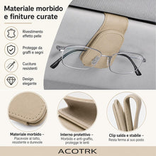 Carica l'immagine nel visualizzatore di Gallery, Porta Occhiali Auto, Portaocchiali da Sole per Aletta Parasole con Clip, Supporto per Occhiali da Vista, Biglietti, Cart