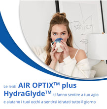 Carica l'immagine nel visualizzatore di Gallery, Air Optix Plus HydraGlyde Lenti a Contatto Mensili, 3 Lenti, BC 8.6 mm, DIA 14.2 mm, -2 Diopt