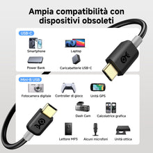 Carica l'immagine nel visualizzatore di Gallery, Cable Matters Cavo USB-C a Mini USB per ricarica e dati, 1 m, Nero