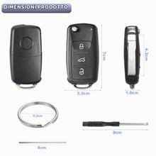 Carica l'immagine nel visualizzatore di Gallery, 3 Tasti Guscio Chiave Auto Compatibile con VW Golf MK6 UP Polo T5 Caddy EOS Jetta Transporter Tiguan Touran Sharan Sciro