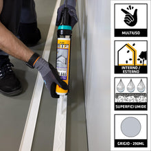 Carica l'immagine nel visualizzatore di Gallery, SIKA - Sigillante adesivo - Sikaflex-111 Stick &amp; Seal - Grigio - 290ml