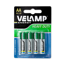 Carica l'immagine nel visualizzatore di Gallery, Velamp R6/4BP Pila Zinco Carbone Stilo R6 AA, 1.5V, Verde