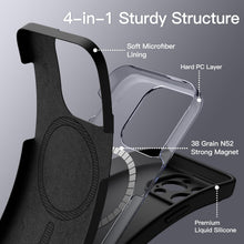 Carica l'immagine nel visualizzatore di Gallery, JETech Cover Magnetica Silicone per iPhone 15 Pro, Nero
