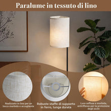 Carica l'immagine nel visualizzatore di Gallery, Paralume in Tessuto,Paralume Lampada da Tavolo in Lino da Terra Design Semicircolare,Paralumes Abat Jour Rimovibile eVer